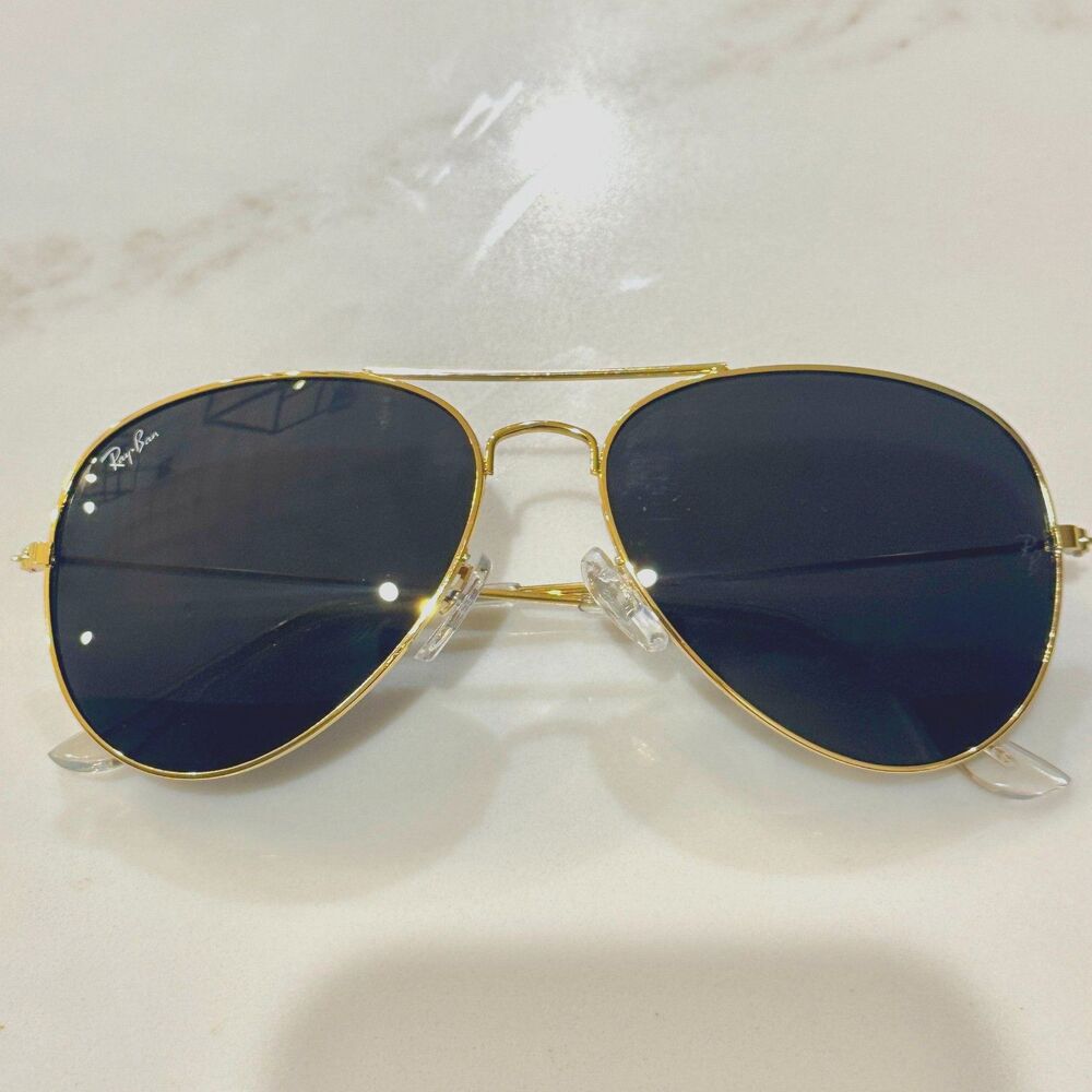 Ray-Ban Classic Aviator Gold Frame Sunglasses - New with Case - Picture 4 of 8